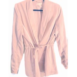 NWOT🎀H&M Light Pastel Pink Jacket with Tie Belt